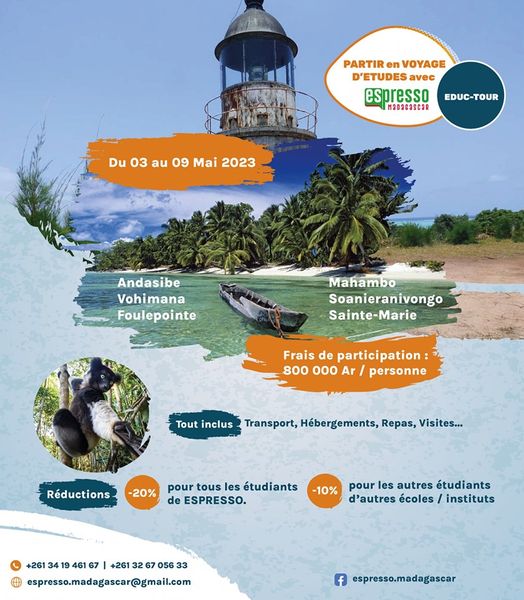 VOYAGE D'ETUDES - EDUC TOUR VERS NOSY BORAHA