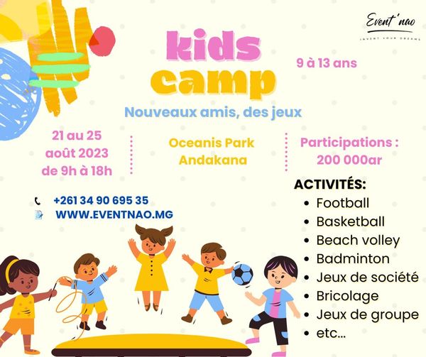 Camp pour enfant à l'Oceanis Park Ambohidratrimo